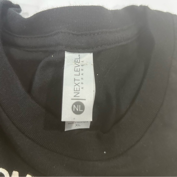 Next level apparel t shirt mens size XL black w/white graphic grunge punk skater - Picture 3 of 16